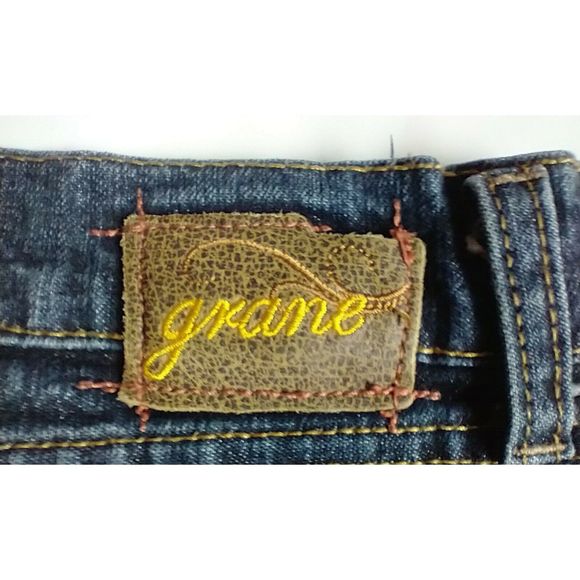 GRANE Jeans Stretch Distressed Boot Cut Mid Rise - Picture 4 of 6